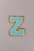 Chenille Adhesive Letter Patches- Blue 5.5cm