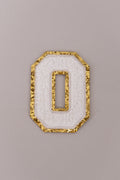 Chenille Adhesive Letter Patches- White 5.5cm