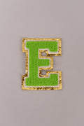 Chenille Iron-On Patch Letters - Green 8cm