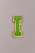 Chenille Iron-On Patch Letters - Green 8cm