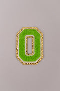 Chenille Iron-On Patch Letters - Green 8cm