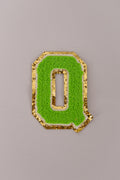 Chenille Iron-On Patch Letters - Green 8cm