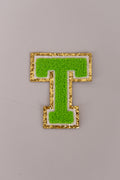 Chenille Iron-On Patch Letters - Green 8cm
