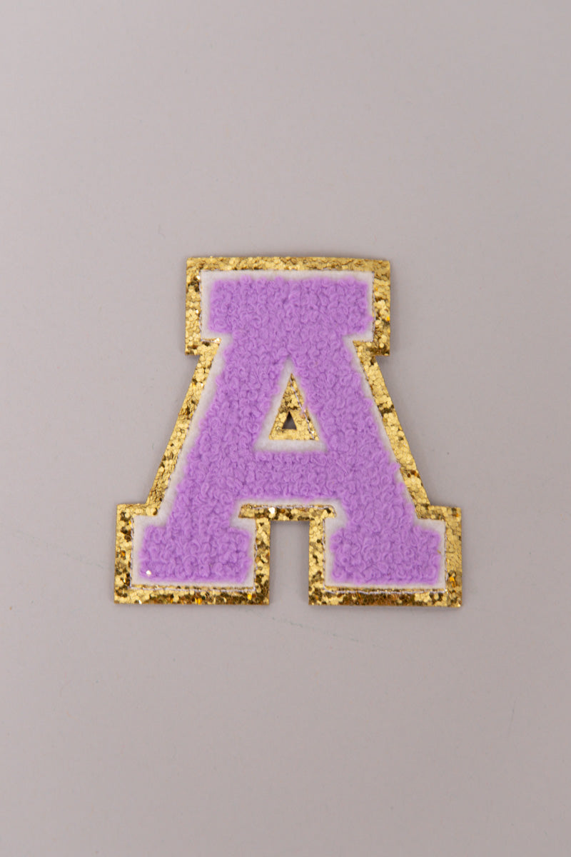 Chenille Adhesive Letter Patches- Purple 5.5cm – PinkTag