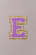 Chenille Adhesive Letter Patches- Purple 5.5cm