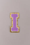 Chenille Adhesive Letter Patches- Purple 5.5cm