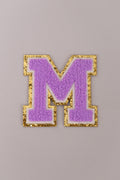 Chenille Adhesive Letter Patches- Purple 5.5cm