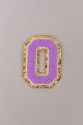 Chenille Iron-On Letter Patches- Purple 8cm