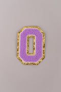 Chenille Adhesive Letter Patches- Purple 5.5cm