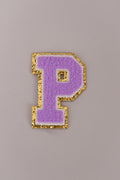 Chenille Adhesive Letter Patches- Purple 5.5cm