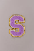 Chenille Adhesive Letter Patches- Purple 5.5cm