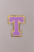 Chenille Adhesive Letter Patches- Purple 5.5cm