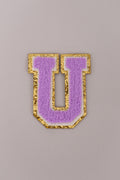 Chenille Adhesive Letter Patches- Purple 5.5cm