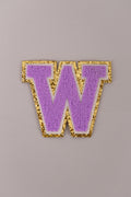 Chenille Adhesive Letter Patches- Purple 5.5cm