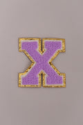 Chenille Adhesive Letter Patches- Purple 5.5cm
