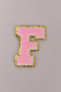 Chenille Adhesive Letter Patches- Light Pink 5.5cm