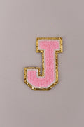 Chenille Adhesive Letter Patches- Light Pink 5.5cm