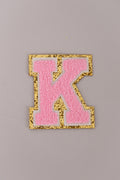 Chenille Adhesive Letter Patches- Light Pink 5.5cm