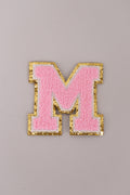 Chenille Adhesive Letter Patches- Light Pink 5.5cm