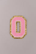 Chenille Adhesive Letter Patches- Light Pink 5.5cm