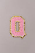 Chenille Adhesive Letter Patches- Light Pink 5.5cm