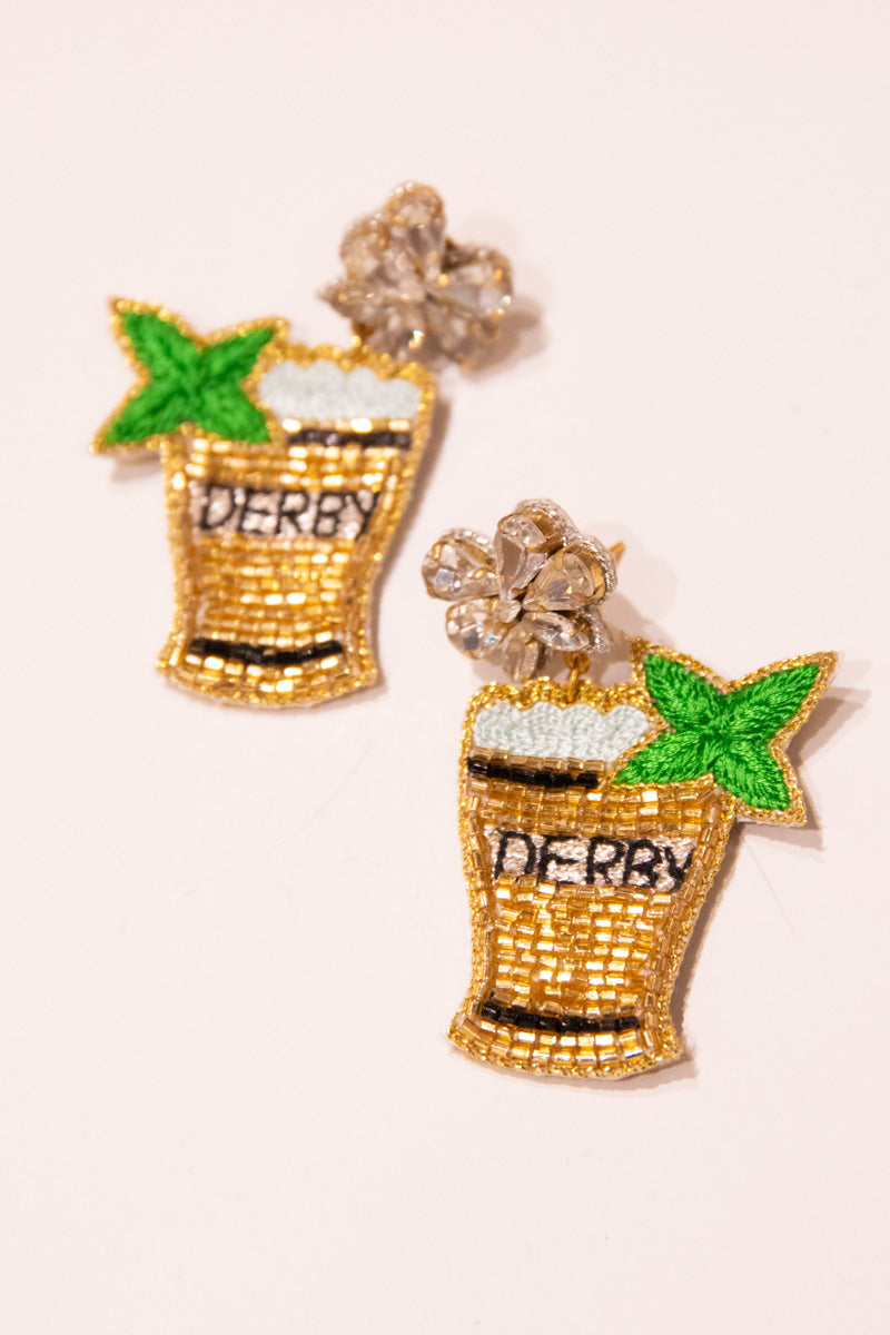 Derby Mint Julep Earrings - FINAL SALE