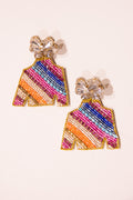 Derby Jockey Silks Earrings - Stained Glass