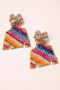 Derby Jockey Silks Earrings - Stained Glass
