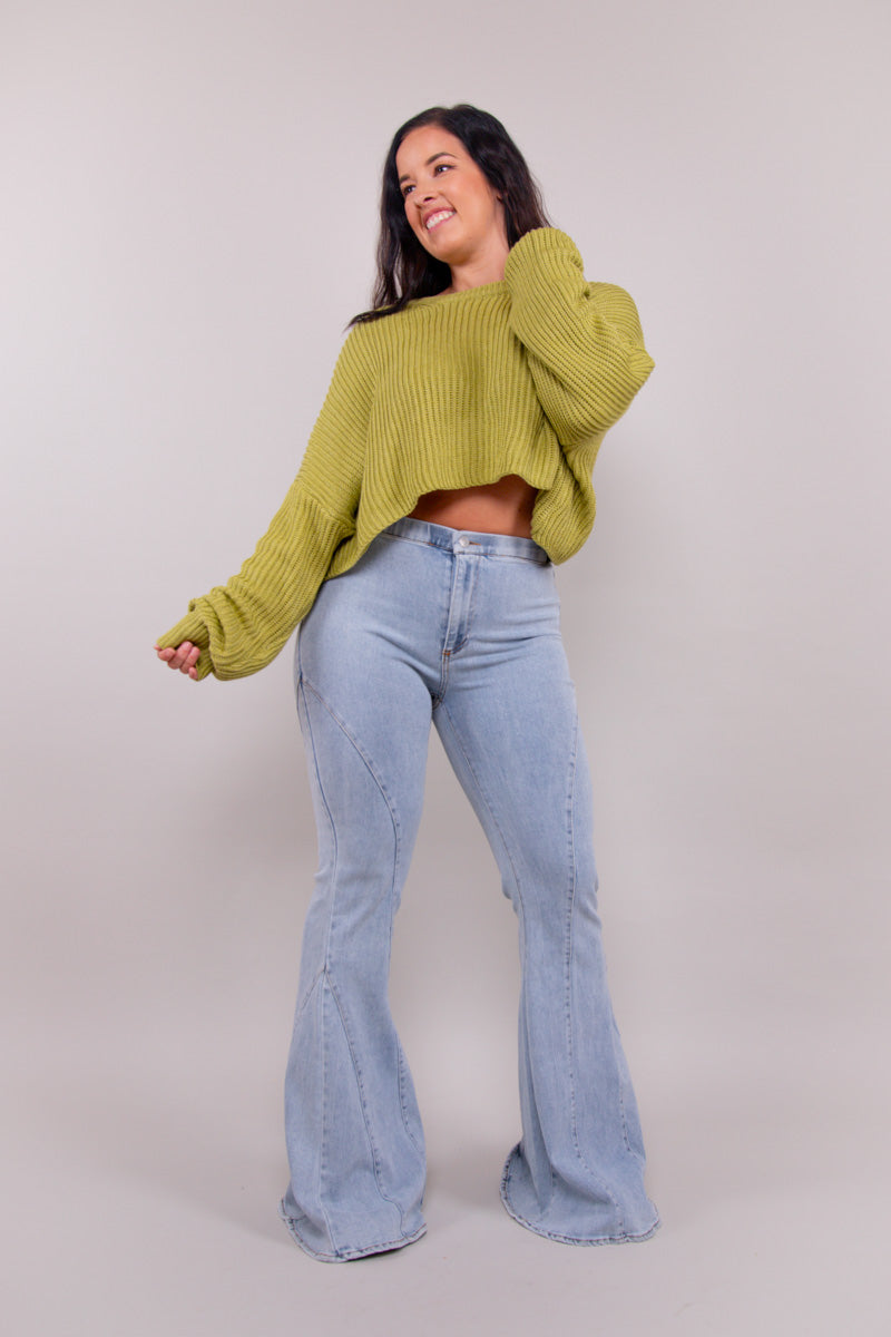 Bella Sweater-Green – PinkTag