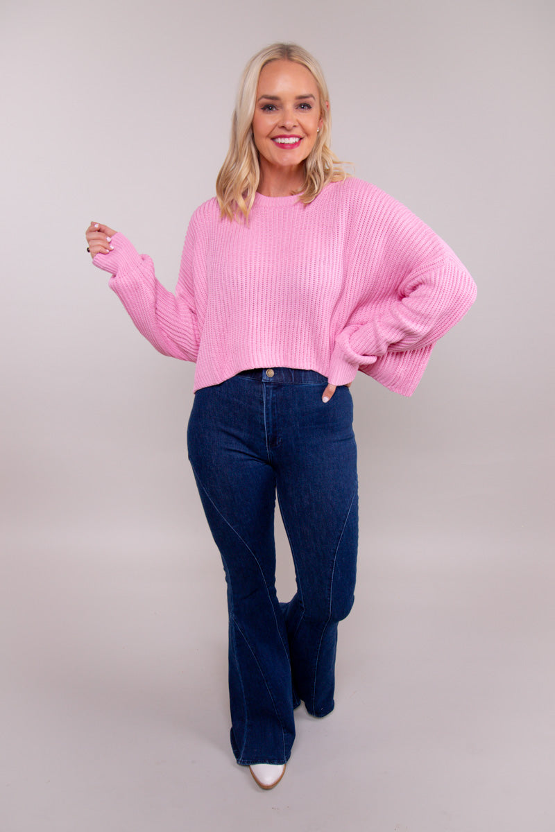 Bella Sweater-Pink - FINAL SALE