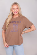 Kentucky Boots Fitted Graphic Tee - Mocha
