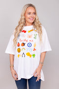 Lucky Girl Oversized Graphic Tee