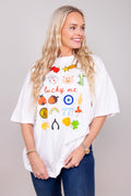 Lucky Girl Oversized Graphic Tee