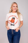 Louisville Preppy Boots Graphic Tee - Cream