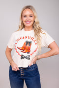 Louisville Preppy Boots Graphic Tee - Cream
