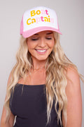Boat Captain Trucker Hat - Light Pink