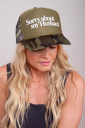 Sorry About My Husband Trucker Hat - Camo