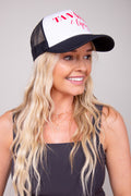 Tanned & Tipsy Trucker Hat - Black