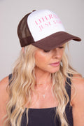 Literally Just A Girl Trucker Hat - Brown