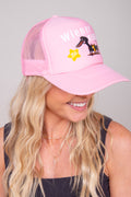 Wiener Rides .25 cents Trucker Hat - Pink