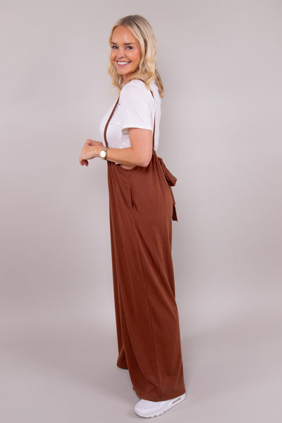 What I Want Suspender Overalls-Brown