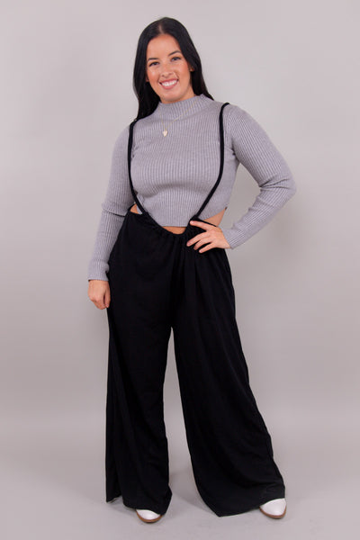 What I Want Suspender Overalls-Black