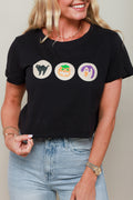 Halloween Cookie Cropped Graphic Tee FINAL SALE