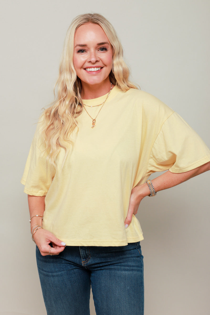 Boxy Tee - Butter Yellow