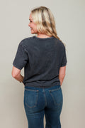 Boxy Tee - Mineral Wash Black