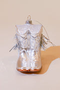 Cowboy Boots Glass Ornament
