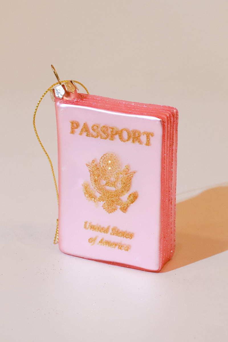 Passport Glass Ornament
