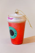 Red Coffee Glass Ornament