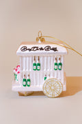Bubbly Cart Glass Ornament