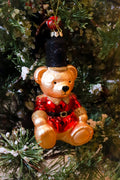 Red Bear Glass Ornament